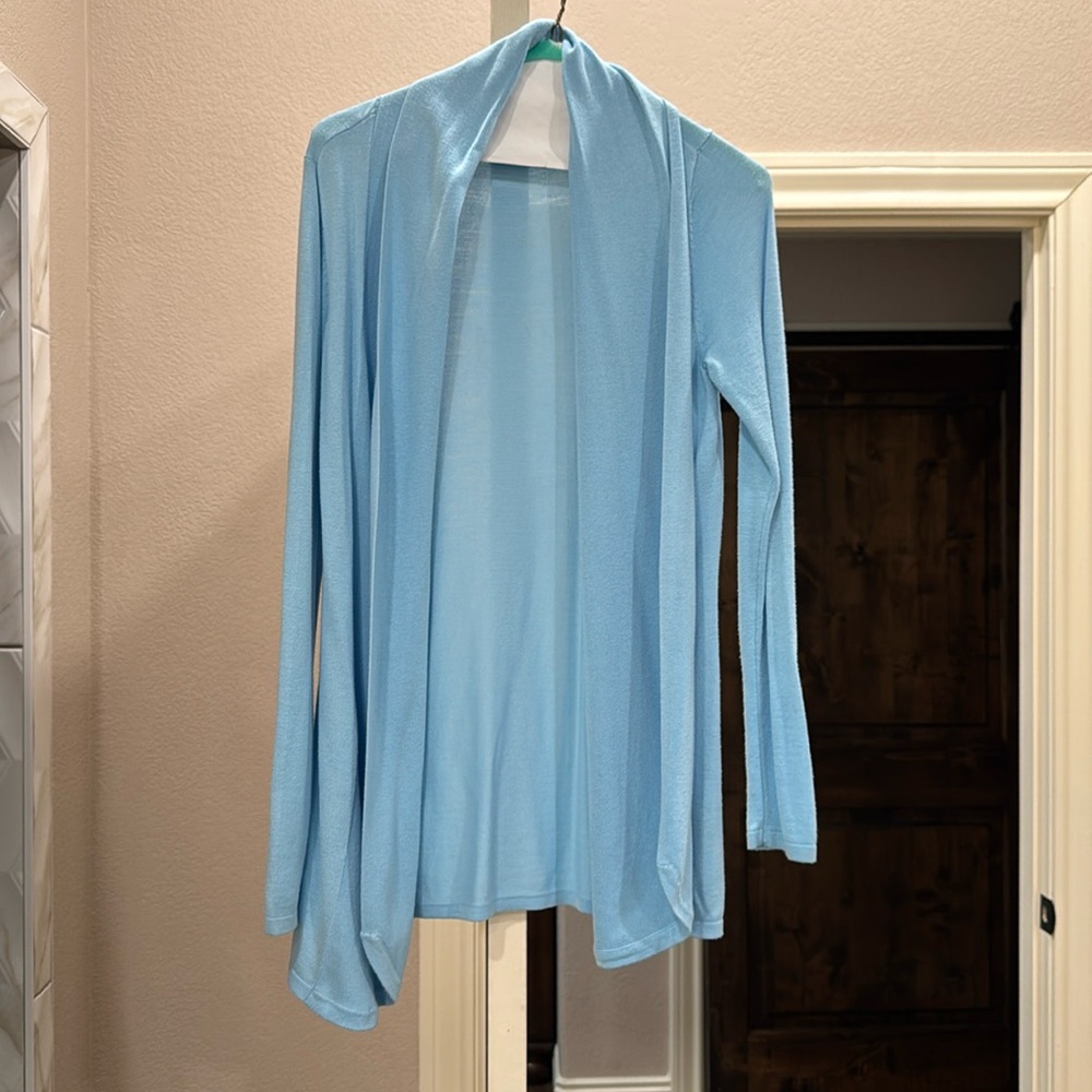 Baby Blue Long Sleeve Lightweight Cardigan